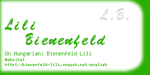 lili bienenfeld business card